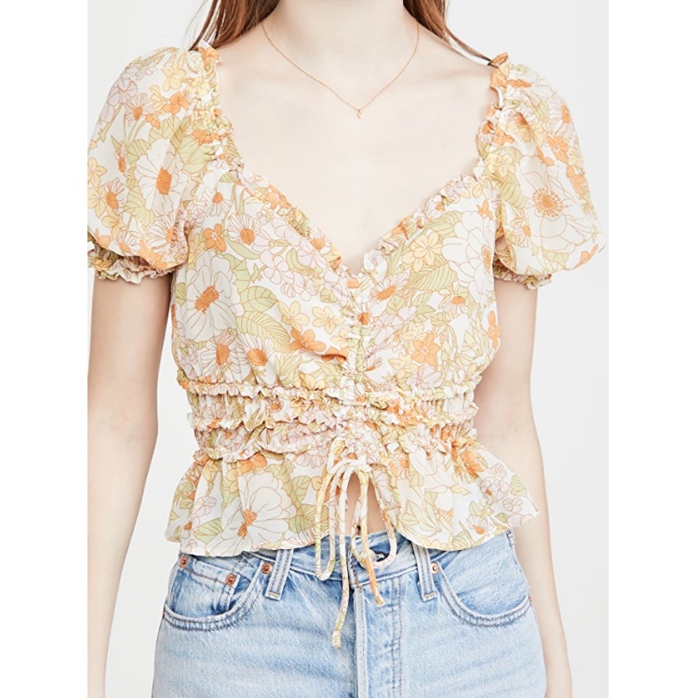 NWT ASTR 70s floral boho Jayla top - M